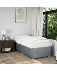 Cadre de lit sans matelas gris clair 80x200 cm tissu | Mobilier & Déco