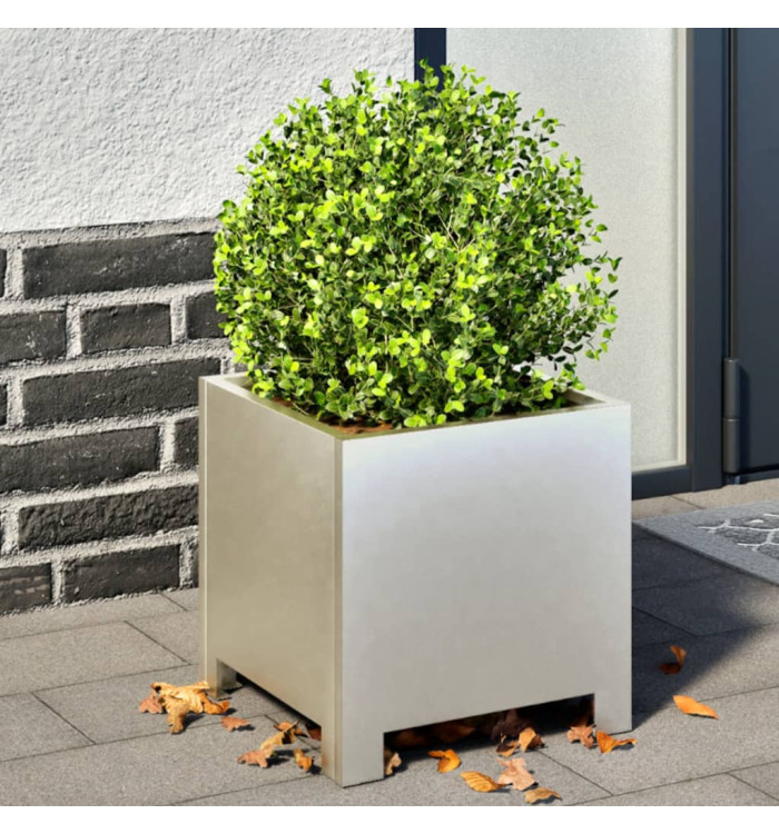 Jardinière 30x30x30 cm acier inoxydable | Mobilier & Déco