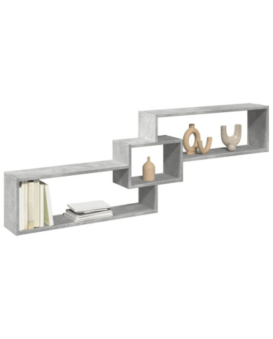 Armoire murale 158x18x53 cm gris béton bois d'ingénierie | Mobilier & Déco