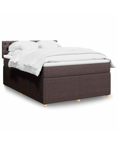Sommier à lattes de lit avec matelas Marron foncé 160x200 cm | Mobilier & Déco