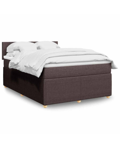 Sommier à lattes de lit avec matelas Marron foncé 160x200 cm | Mobilier & Déco
