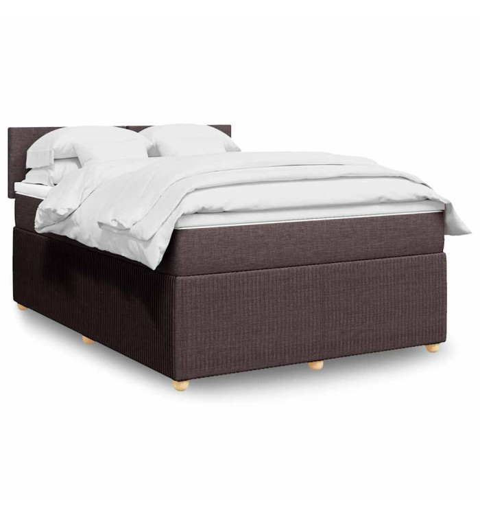 Sommier à lattes de lit avec matelas Marron foncé 160x200 cm | Mobilier & Déco