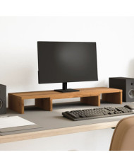 Support de moniteur élévateur réglable chêne artisanal | Mobilier & Déco