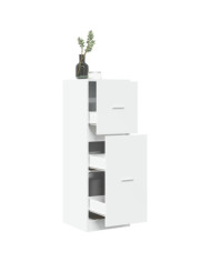Armoire d'apothicaire blanc 40x41x118 cm bois d'ingénierie | Mobilier & Déco