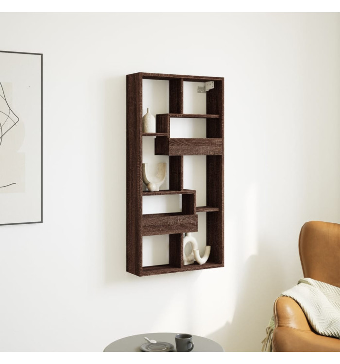 Armoire murale chêne marron 50x15x100 cm bois d'ingénierie | Mobilier & Déco