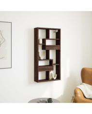 Armoire murale chêne marron 50x15x100 cm bois d'ingénierie | Mobilier & Déco