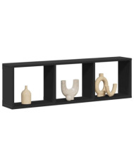 Armoire murale 100x16x30 cm noir bois d'ingénierie | Mobilier & Déco