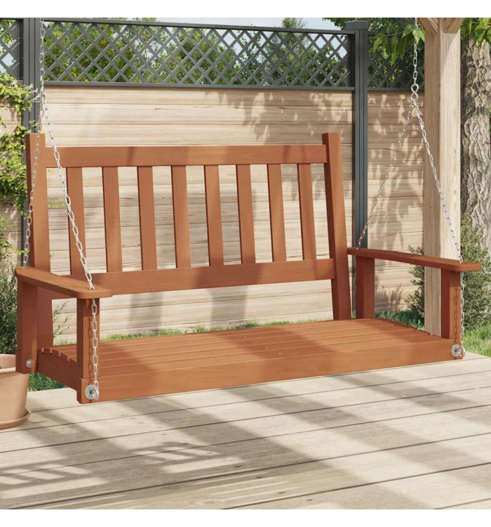 Banc de balançoire de jardin chaînes en métal bois massif sapin | Mobilier & Déco