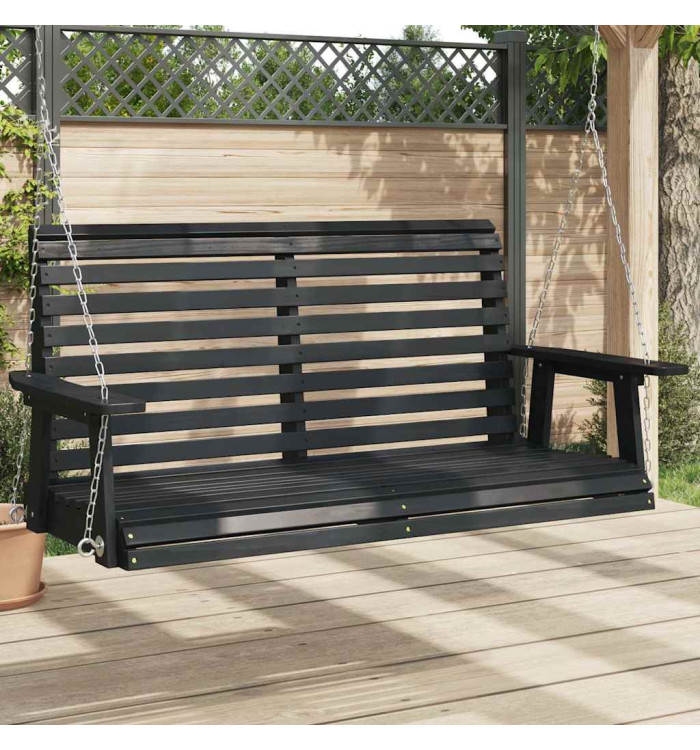 Banc de balançoire de jardin chaînes en métal bois massif sapin | Mobilier & Déco