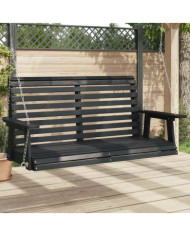Banc de balançoire de jardin chaînes en métal bois massif sapin | Mobilier & Déco