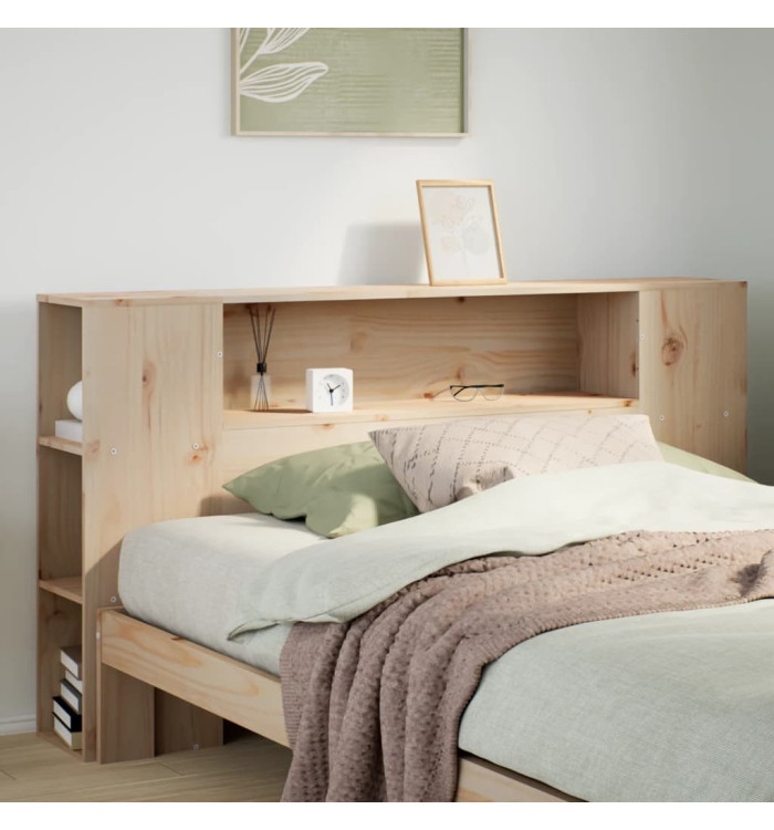 Tête de lit avec rangement 150 cm bois massif de pin | Mobilier & Déco