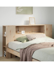 Tête de lit avec rangement 150 cm bois massif de pin | Mobilier & Déco