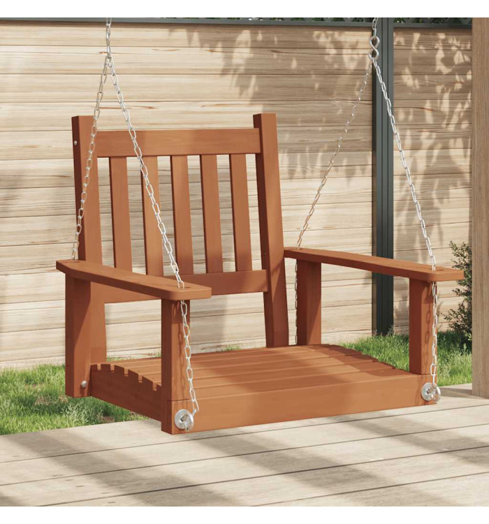 Chaise balançoire de jardin chaînes en métal bois massif sapin | Mobilier & Déco