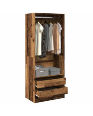 Garde-robe vieux bois 80x50x200 cm bois d'ingénierie | Mobilier & Déco