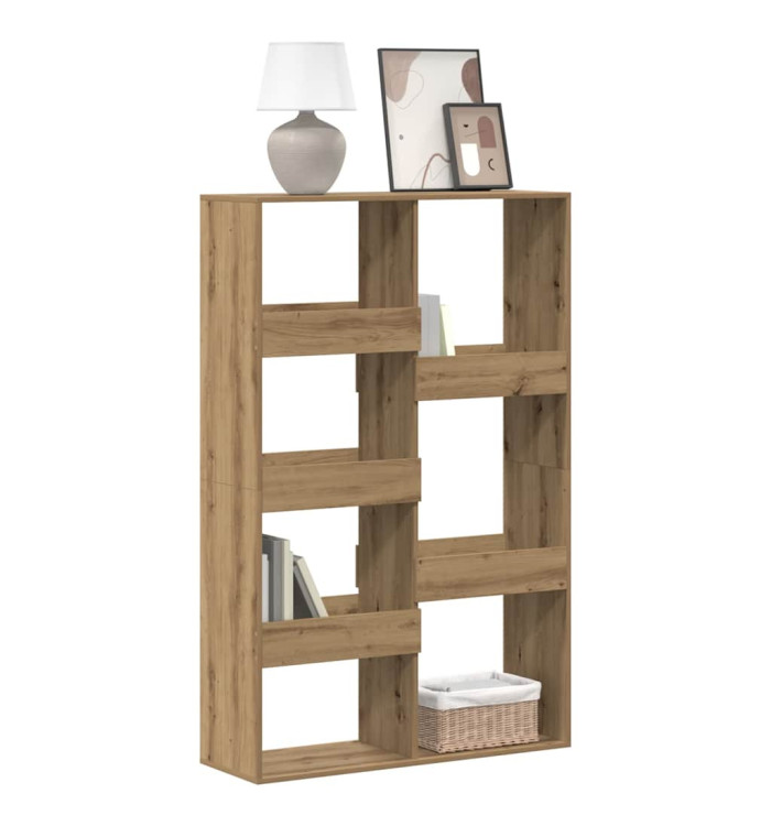 Bibliothèque chêne artisanal 100x33x155,5 cm bois d'ingénierie | Mobilier & Déco