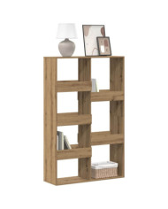 Bibliothèque chêne artisanal 100x33x155,5 cm bois d'ingénierie | Mobilier & Déco