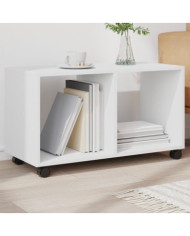 Armoire à roulettes blanc 72x33x42,5 cm bois d'ingénierie | Mobilier & Déco