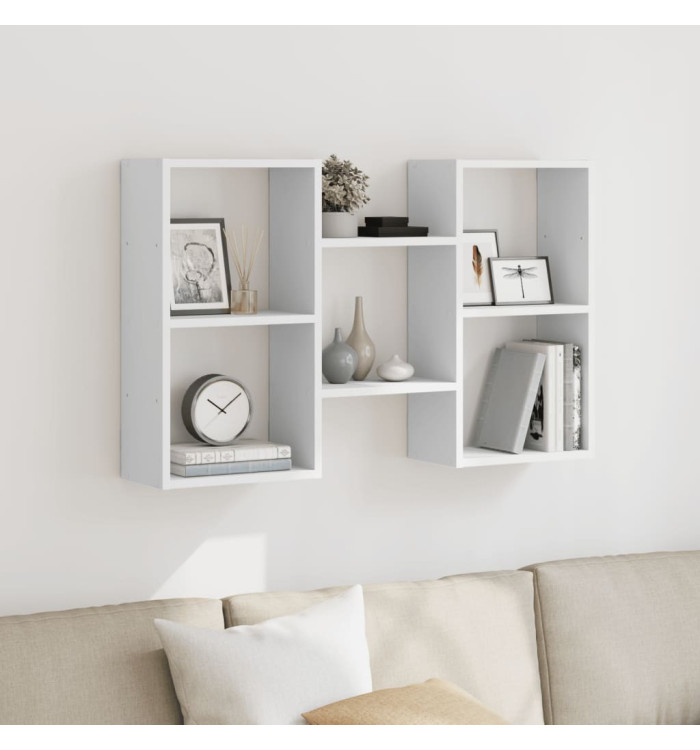 Étagère murale blanc 96x18x60 cm bois d'ingénierie | Mobilier & Déco