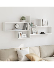 Étagère murale blanc 167,5x18x68 cm bois d'ingénierie | Mobilier & Déco