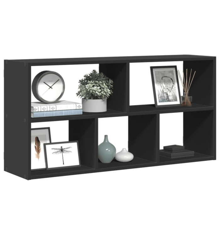 Étagère murale noir 100x25x50 cm bois d'ingénierie | Mobilier & Déco