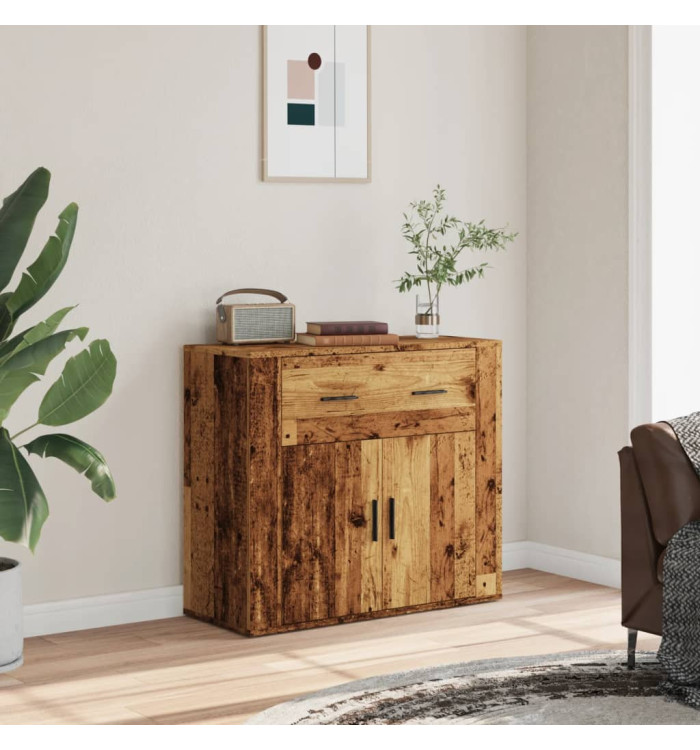 Buffet vieux bois 80x33x70 cm bois d'ingénierie | Mobilier & Déco