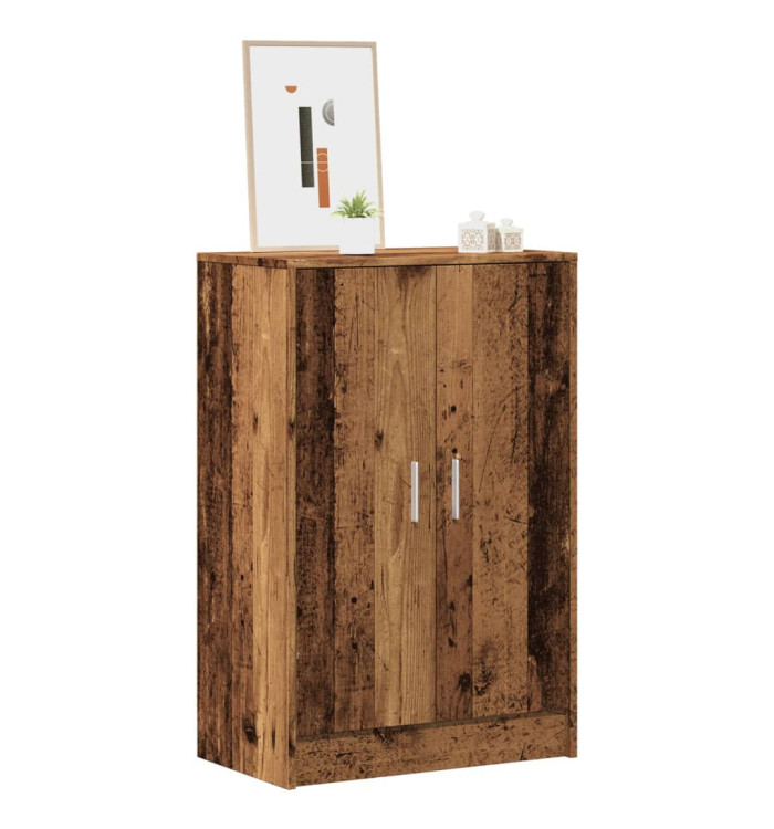 Armoire à chaussures vieux bois 60x35x92 cm bois d'ingénierie | Mobilier & Déco