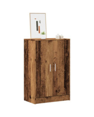 Armoire à chaussures vieux bois 60x35x92 cm bois d'ingénierie | Mobilier & Déco