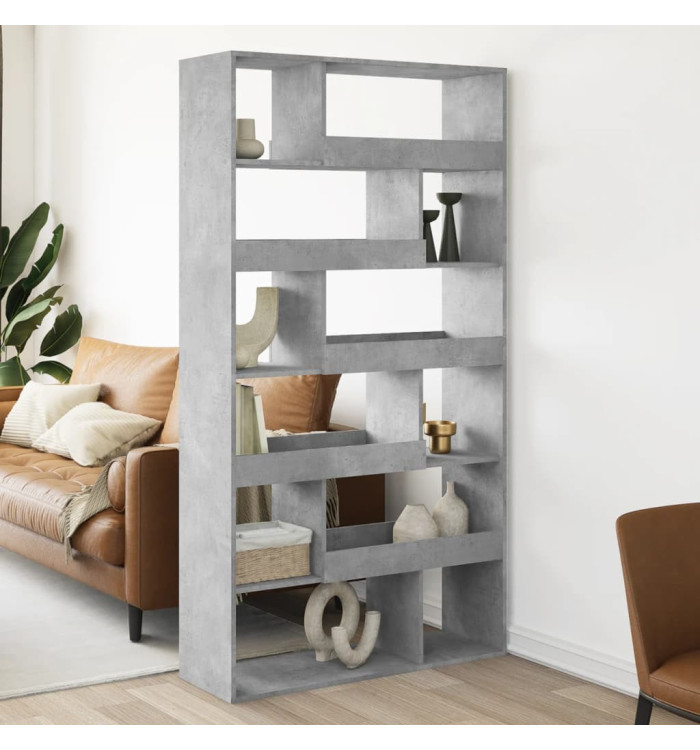 Cloison de séparation gris béton bois d'ingénierie | Mobilier & Déco