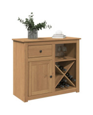 Buffet avec tiroir Panama 93x40x80 cm bois massif de pin | Mobilier & Déco