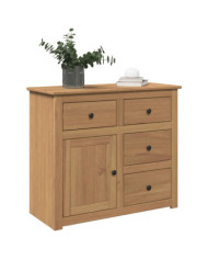 Buffet avec tiroirs Panama 93x40x80 cm bois massif de pin | Mobilier & Déco