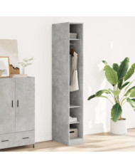 Garde-robe gris béton 30x50x200 cm bois d'ingénierie | Mobilier & Déco