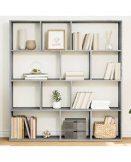 Bibliothèque sonoma gris 132x29x141,5 cm bois d'ingénierie | Mobilier & Déco
