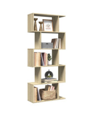 Étagère séparatrice de pièce 5 niveaux chêne sonoma 70x24x161cm | Mobilier & Déco