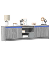Meuble TV avec LED sonoma gris 180x34x50 cm bois d'ingénierie | Mobilier & Déco