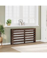 Cache-radiateur chêne marron 149x20x82 cm bois d'ingénierie | Mobilier & Déco