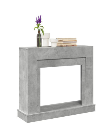 Cadre de cheminée gris béton 100x30x87,5 cm bois d'ingénierie | Mobilier & Déco