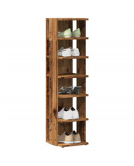 Armoire à chaussures vieux bois 28x27x102 cm bois d'ingénierie | Mobilier & Déco
