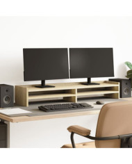 Support de moniteur chêne sonoma 100x24x16 cm bois d'ingénierie | Mobilier & Déco