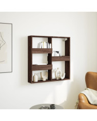 Armoire murale chêne marron 80x15x80 cm bois d'ingénierie | Mobilier & Déco