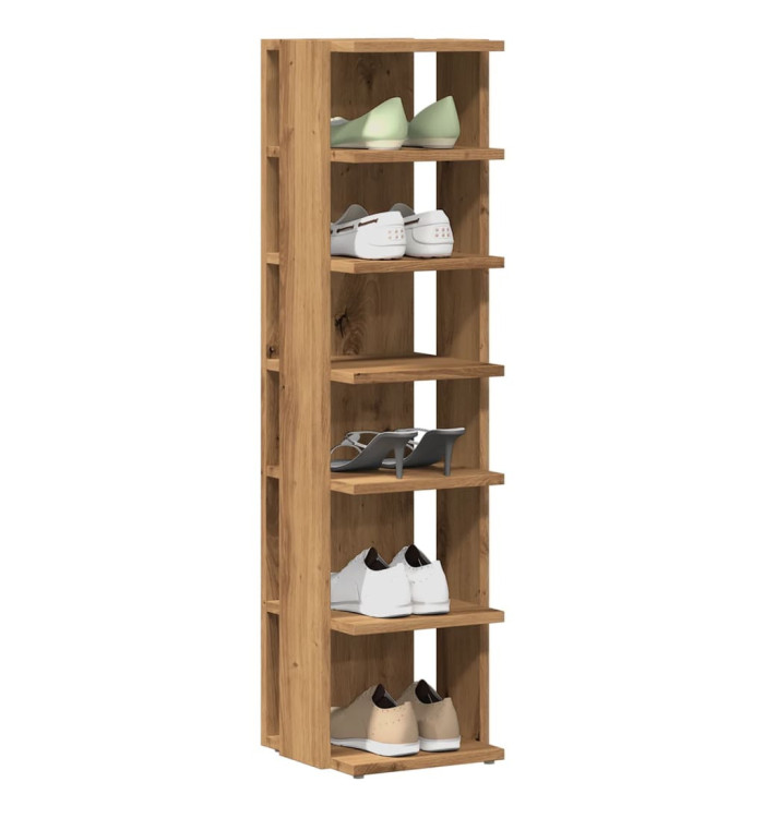Armoire à chaussures chêne artisanal bois d'ingénierie | Mobilier & Déco