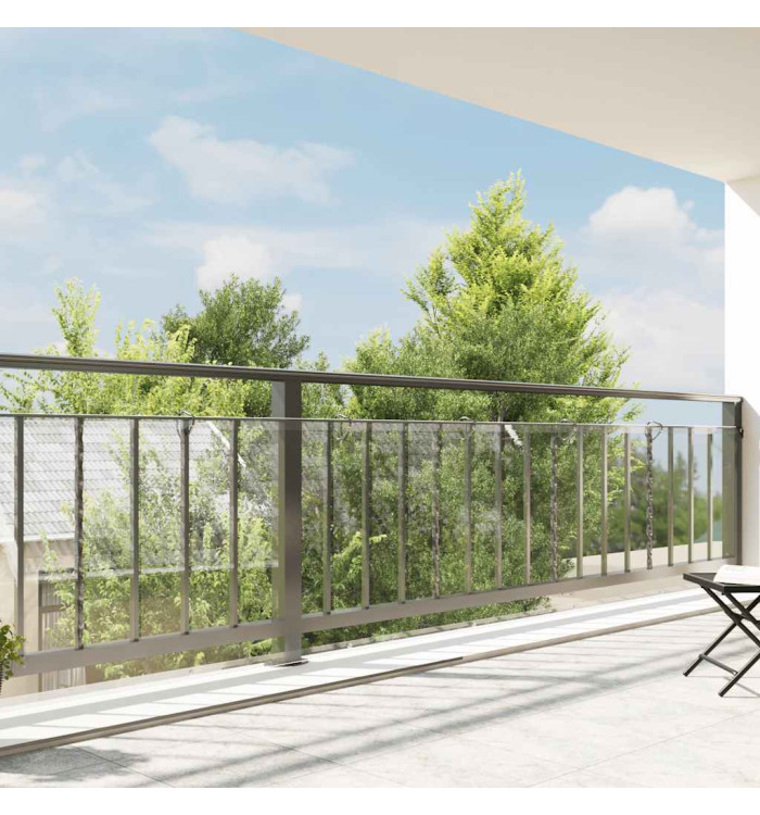 Bâche transparente avec œillets 1x10 m PVC | Mobilier & Déco