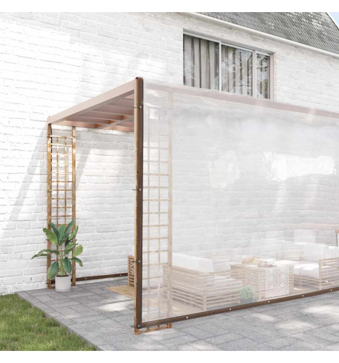 Bâche transparente avec œillets 12x12 m polyéthylène | Mobilier & Déco