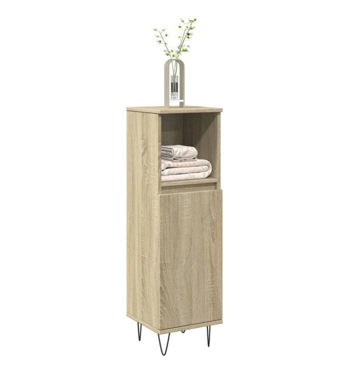 Armoire salle de bain chêne sonoma 30x30x100 cm | Mobilier & Déco