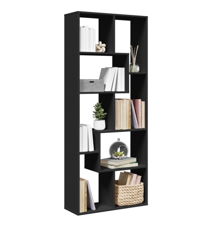 Étagère séparatrice de pièce noir 67x25x161,5 cm | Mobilier & Déco