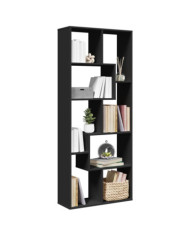 Étagère séparatrice de pièce noir 67x25x161,5 cm | Mobilier & Déco