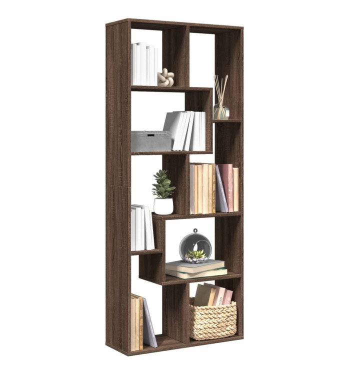 Étagère séparatrice de pièce chêne marron 67x25x161,5 cm | Mobilier & Déco