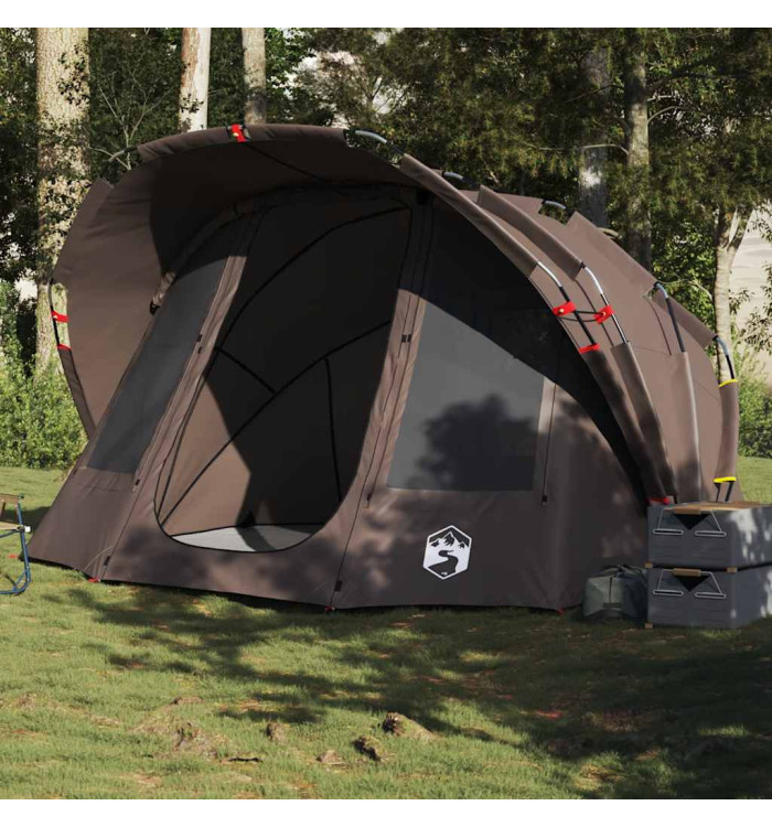Tente de pêche 5 personnes marron imperméable | Mobilier & Déco