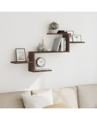 Étagère murale chêne marron 104x15x49 cm bois d'ingénierie | Mobilier & Déco