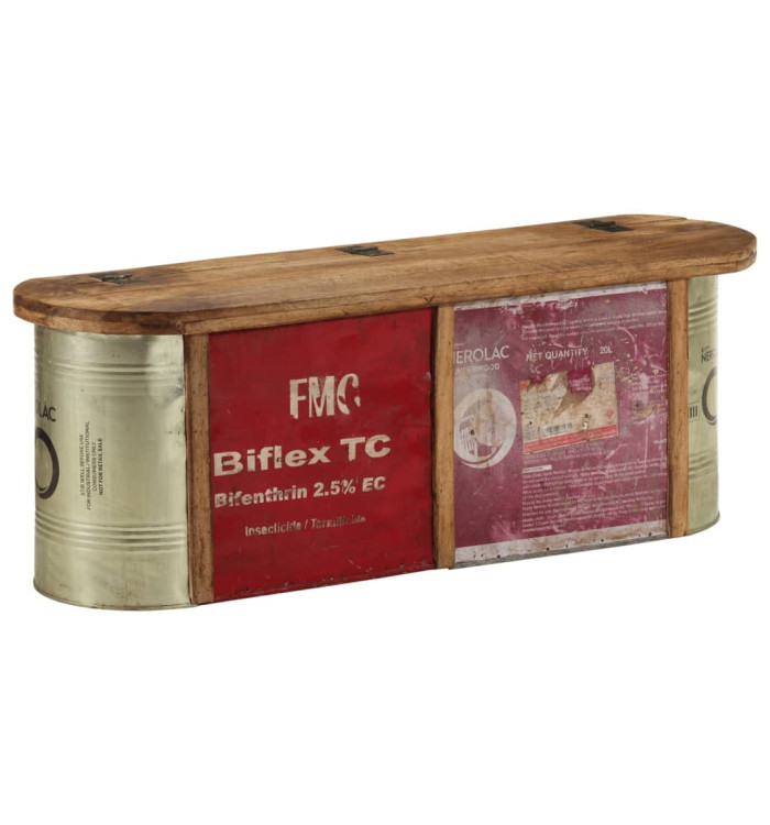 Banc de rangement/buffet 120x30x40 cm bois de récupération | Mobilier & Déco