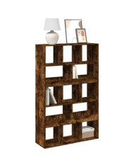 Bibliothèque chêne fumé 100x33x156,5 cm bois d'ingénierie | Mobilier & Déco